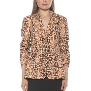 Alexia Admor Womens  Tau Blazer, Brown